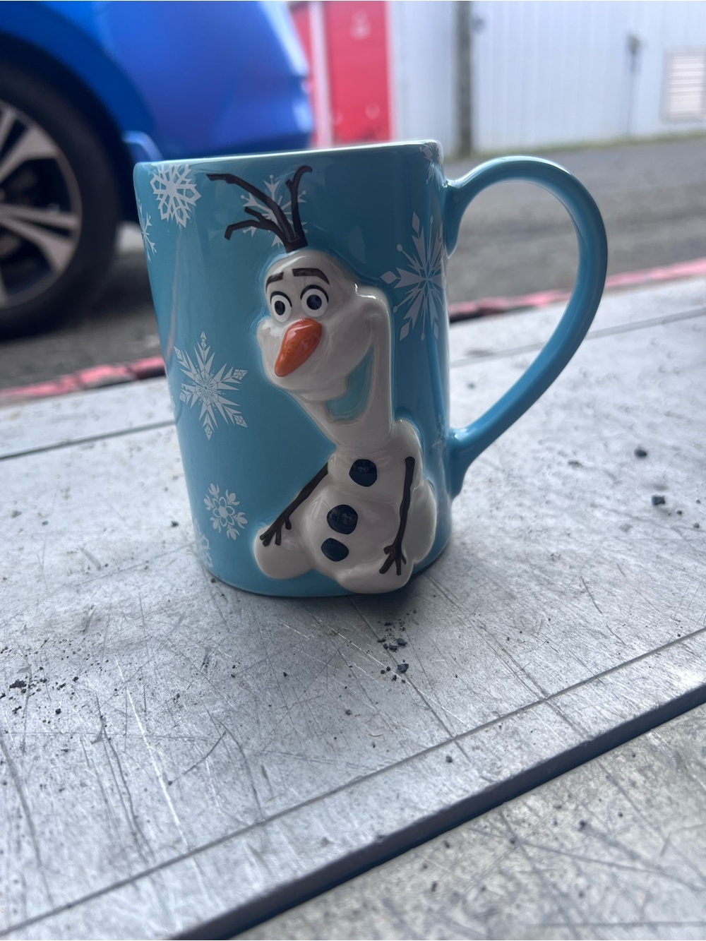 Disney Blue Olaf 3D Ceramic Mug